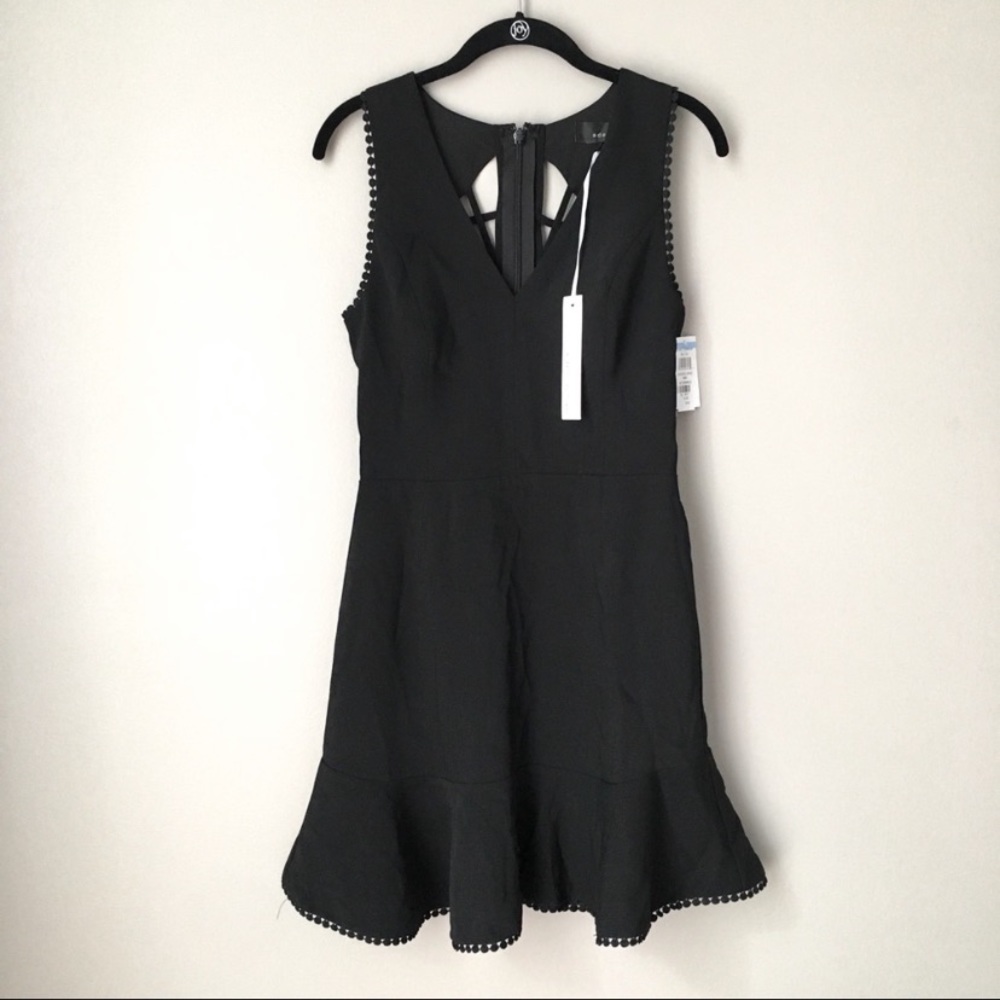 Adelyn Rae Black Cutout Back Dress